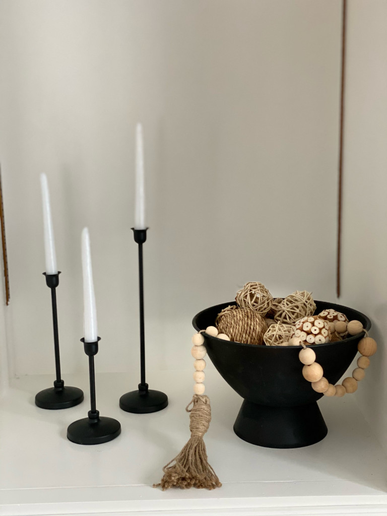DIY bowl and candle sticks